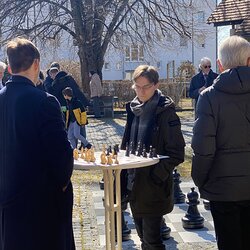 Schach- Gottesdienst und Einweihung des Oudoor- Schachs