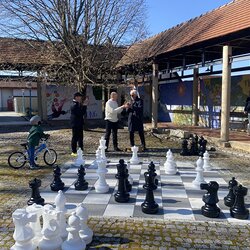 Schach- Gottesdienst und Einweihung des Oudoor- Schachs