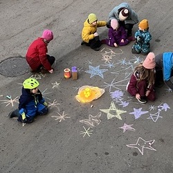 Sternsingen in der Siedlung