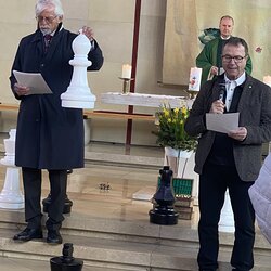 Schach- Gottesdienst und Einweihung des Oudoor- Schachs
