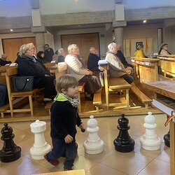 Schach- Gottesdienst und Einweihung des Oudoor- Schachs