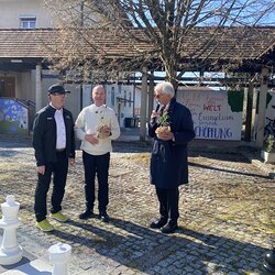 Schach- Gottesdienst und Einweihung des Oudoor- Schachs