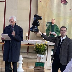 Schach- Gottesdienst und Einweihung des Oudoor- Schachs