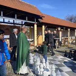 Schach- Gottesdienst und Einweihung des Oudoor- Schachs