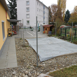 Aussenbereich, Sandkiste, Verkehrsgarten 