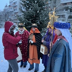 Sternsingen in der Siedlung