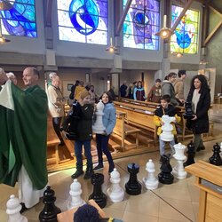 Schach- Gottesdienst und Einweihung des Oudoor- Schachs