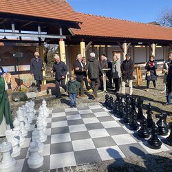 Schach- Gottesdienst und Einweihung des Oudoor- Schachs