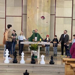 Schach- Gottesdienst und Einweihung des Oudoor- Schachs