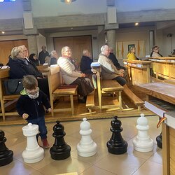 Schach- Gottesdienst und Einweihung des Oudoor- Schachs