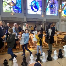 Schach- Gottesdienst und Einweihung des Oudoor- Schachs