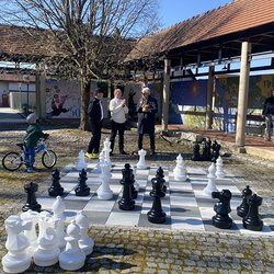 Schach- Gottesdienst und Einweihung des Oudoor- Schachs