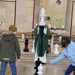 Schach- Gottesdienst und Einweihung des Oudoor- Schachs