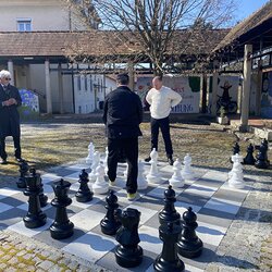 Schach- Gottesdienst und Einweihung des Oudoor- Schachs