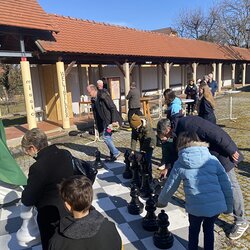 Schach- Gottesdienst und Einweihung des Oudoor- Schachs