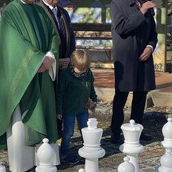 Schach- Gottesdienst und Einweihung des Oudoor- Schachs